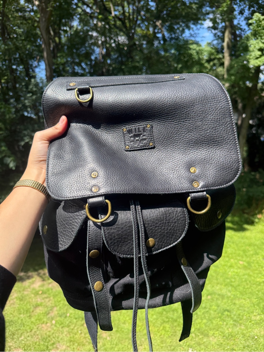 Black Will Leather Goods Backpack